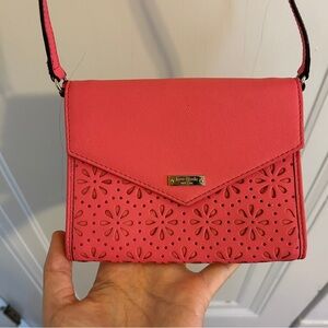 Kate Spade Pink Laser-Cut Crossbody Bag